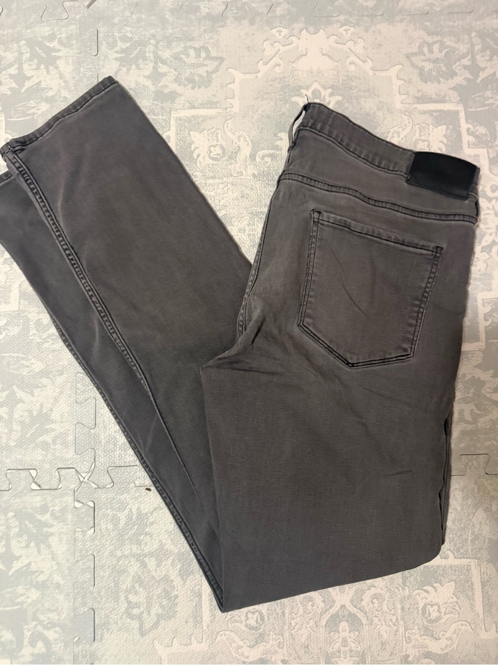 PAIGE Men's Charcoal Slim Straight Jeans